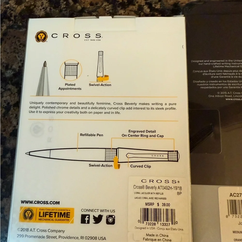 Cross Pen and Jotzone Journal Set black and orange. - Picture 5 of 5